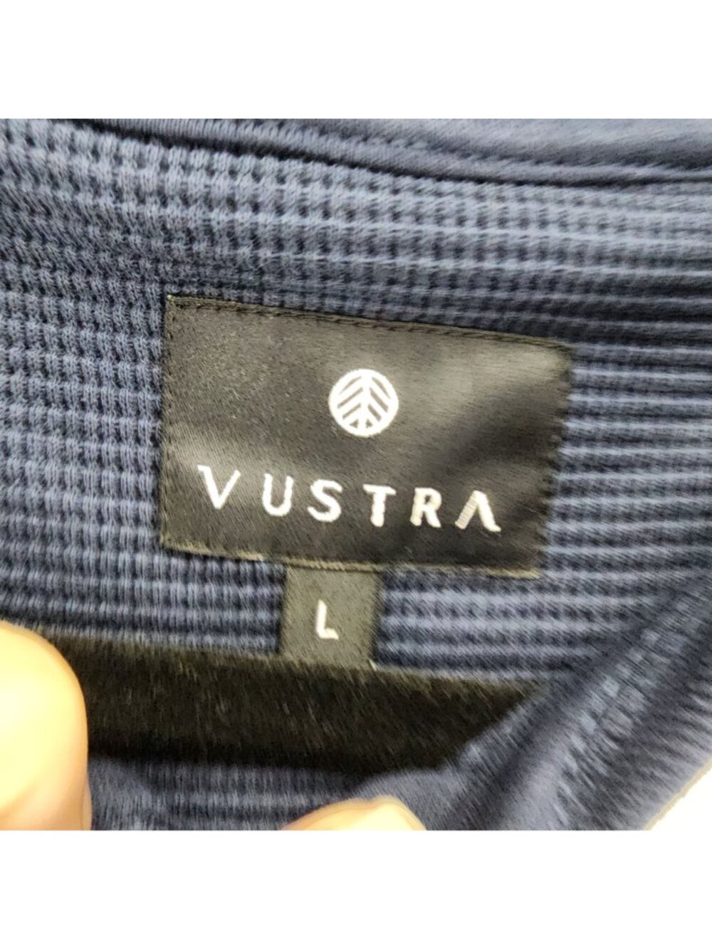 Vustra Shirt Mens Large Blue Short Sleeve 1/4 Zip Polo *NWT* - Picture 4 of 11